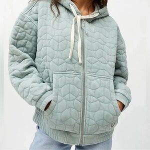Urban Outfitters BDG Quilted Zip Up Hoodie